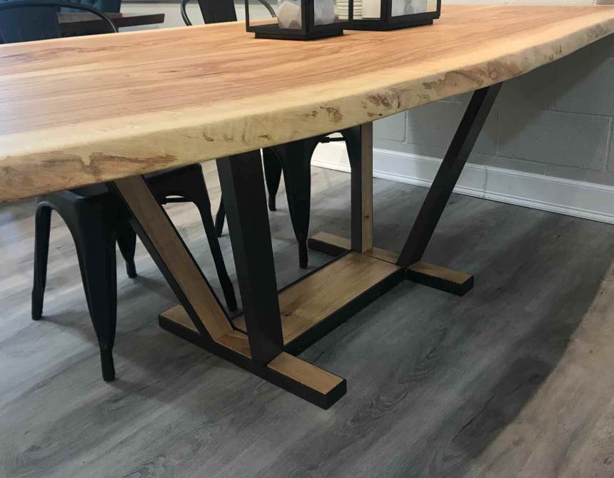 Badlands Live EdgeAsh Dining Table - 7' - Pathway Tables