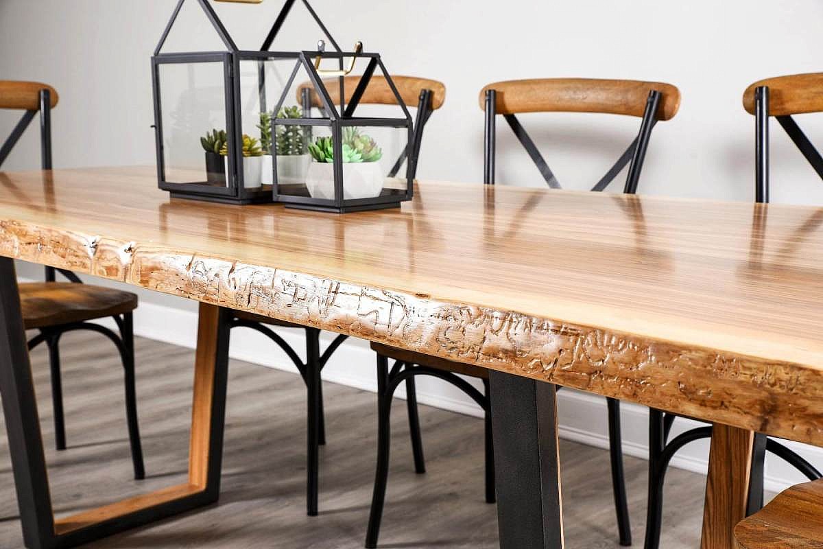 Bradner Live EdgeAsh Dining Table - 8' - Pathway Tables