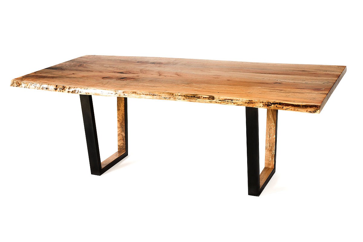 Shale Live EdgeSpalted Maple Dining Table - 7' - Pathway Tables