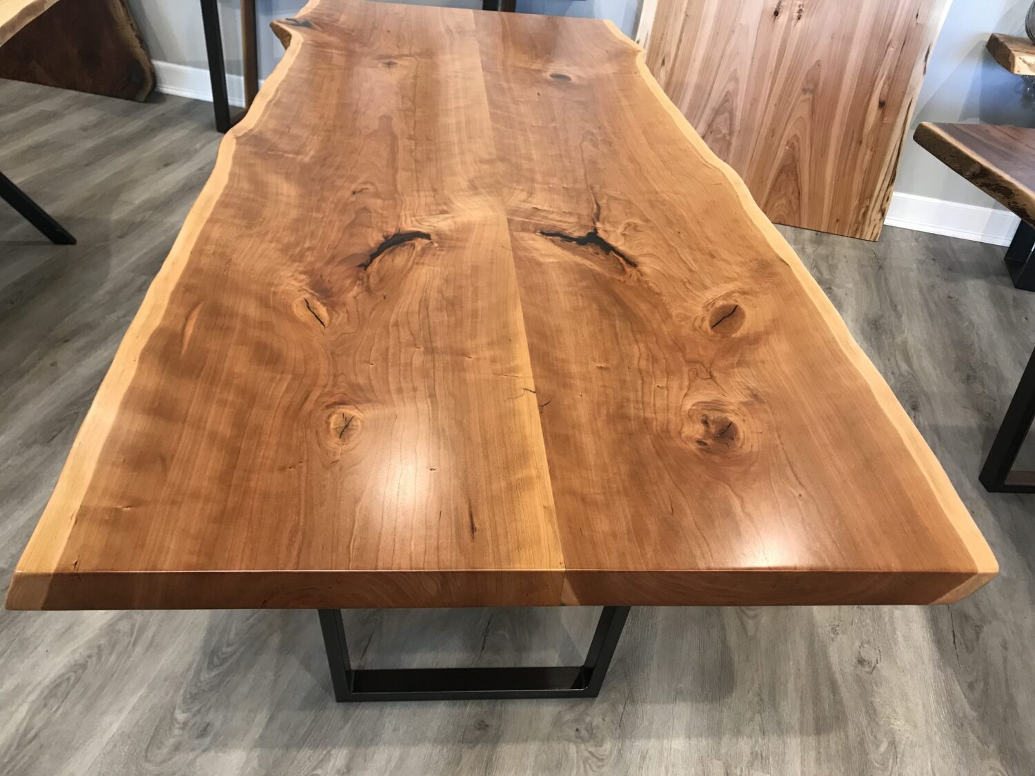 Malabar Live EdgeCherry Dining Table - 7' - Pathway Tables