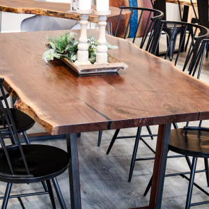 Salt Fork Live Edge<br>Walnut Dining Table - 7.5'