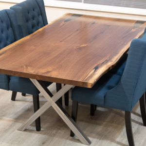 Mill Creek Live Edge<br>Walnut Dining Table - 6'