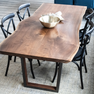 Rainier Live Edge<br>Walnut Dining Table - 7'