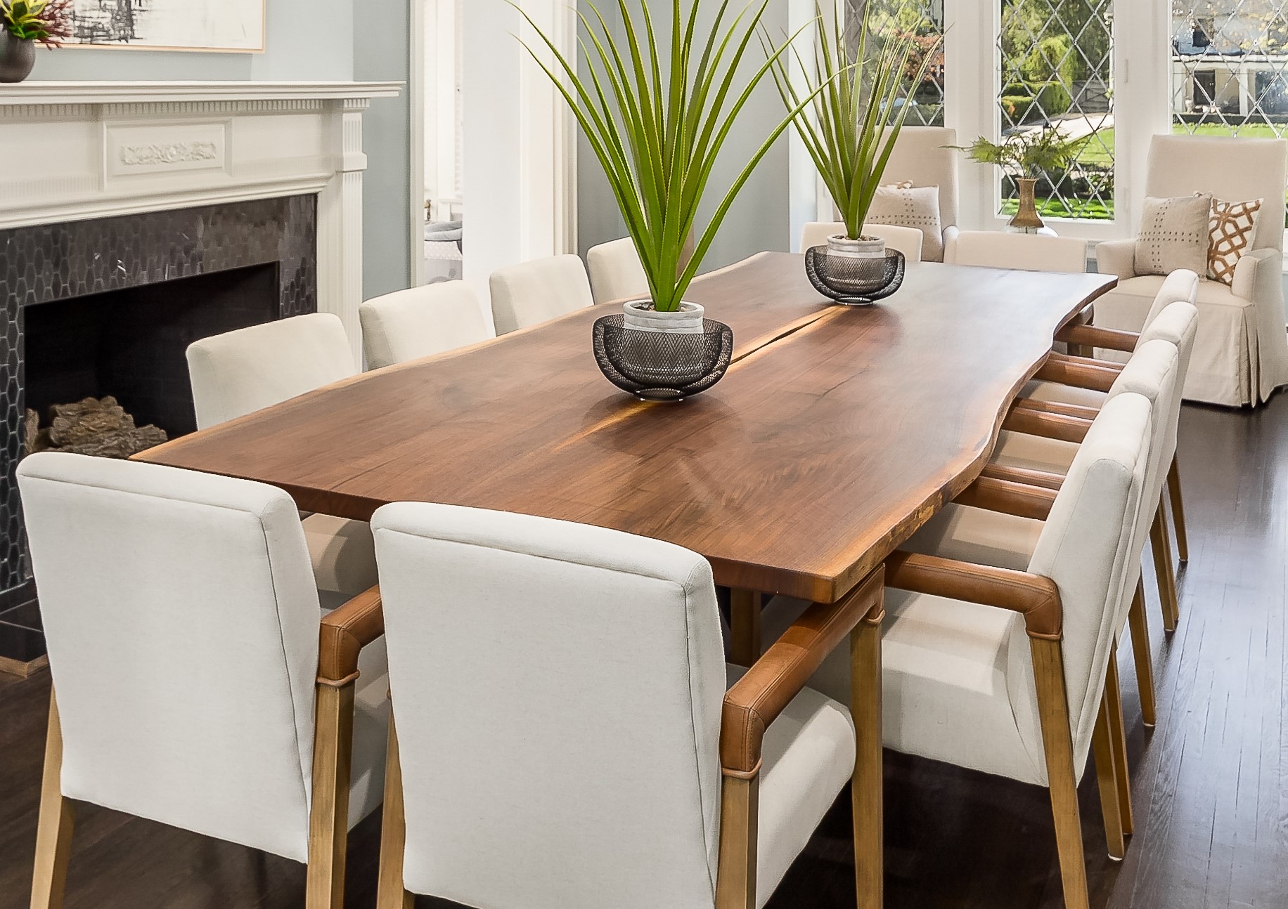 Live edge kitchen table and chairs sale