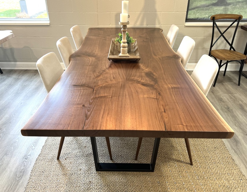 Mammoth Live EdgeWalnut Dining Table - 12' - Pathway Tables