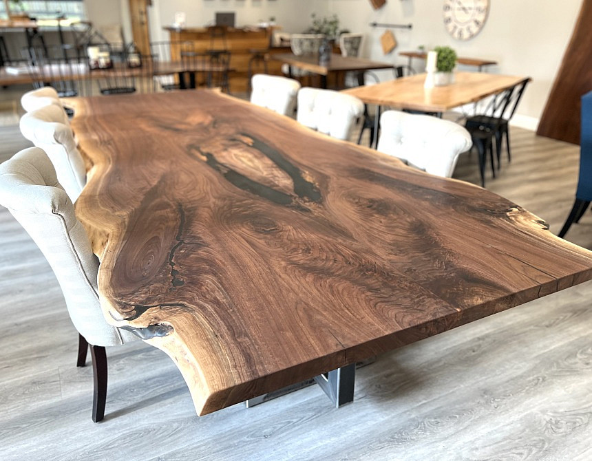 Mammoth Live EdgeWalnut Dining Table - 12' - Pathway Tables