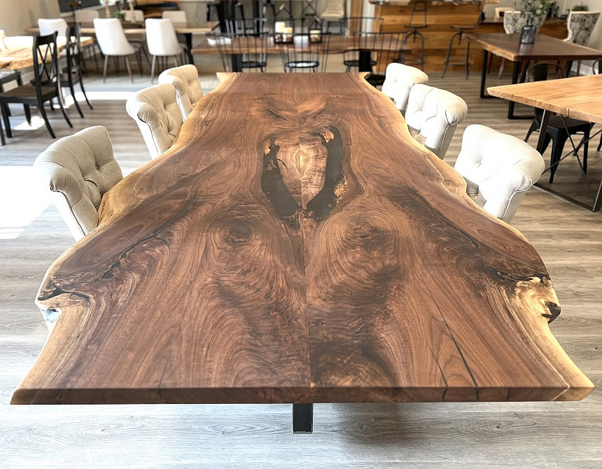 live edge wood slab table