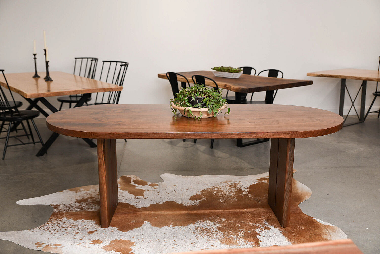 Oval Walnut Dining Table, Gallant Series